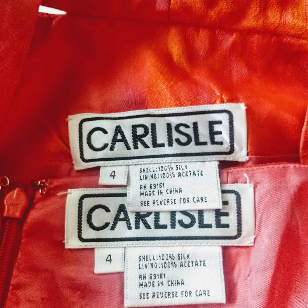 SALE 60% OFF!!!CARLISLE 6 -8 JACQUARD SILK TAILORED FITTED SKIRT SUIT - Picture 7 of 8